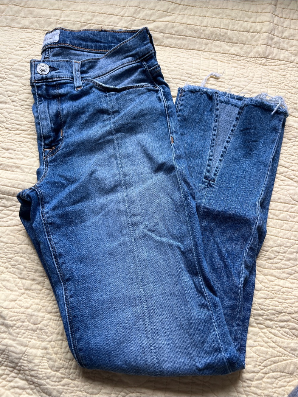 Hudson Split Hem Nico Ankle Straight Jeans